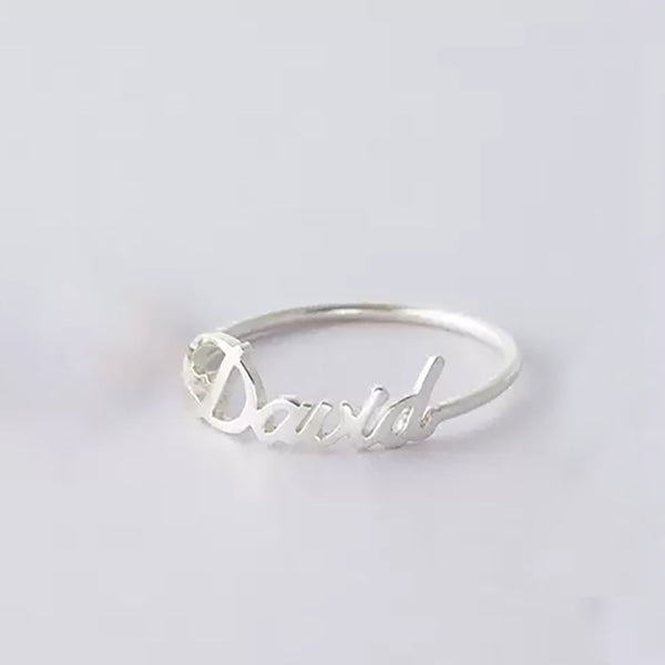 Customized Stainless Steel Name Ring