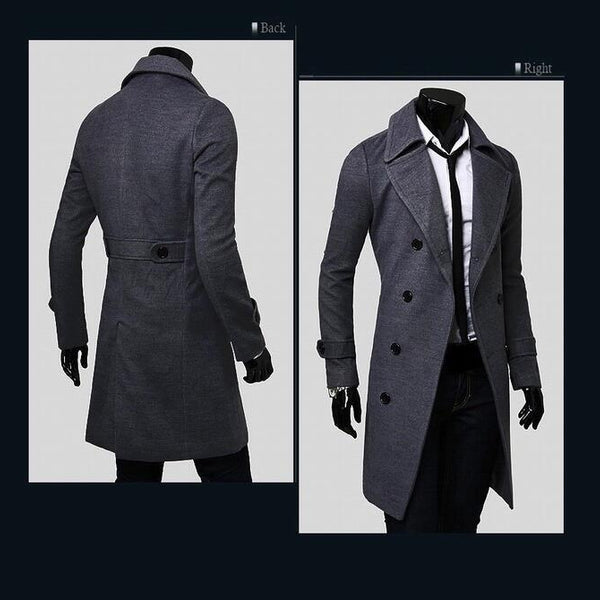 Men Long Trench Coat