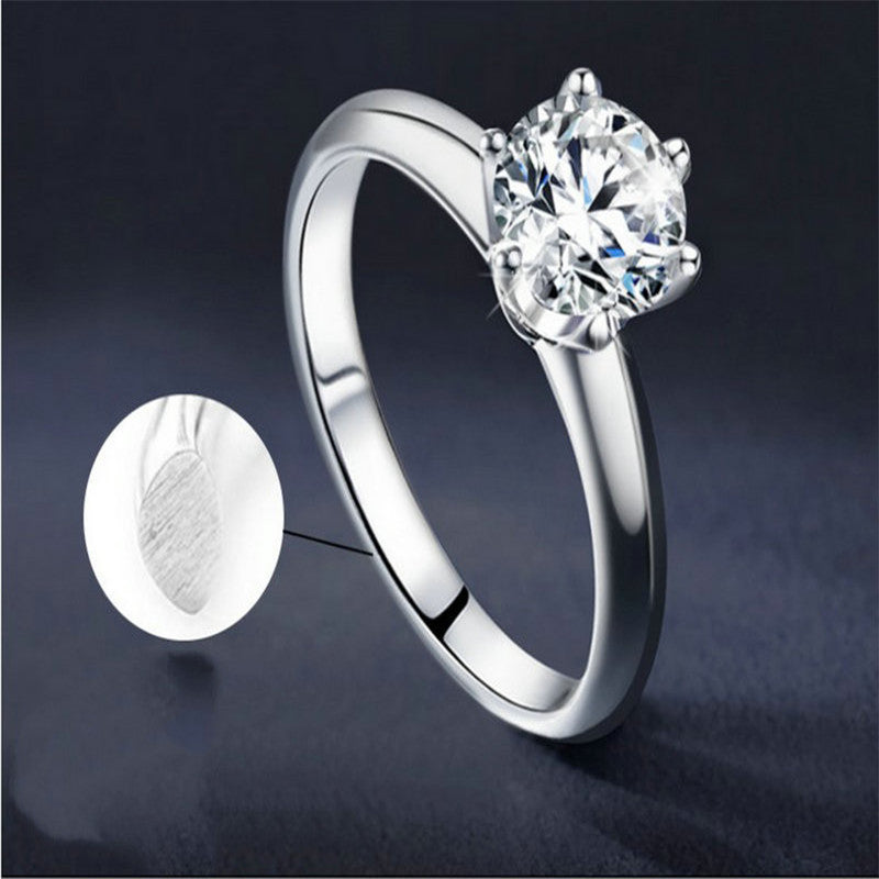 925 silver ring with Moissanite stone