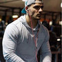 Men's T-shirt Outdoor Fitness Hooded T-shirt Men's Solid Color Sports Sweatshirt