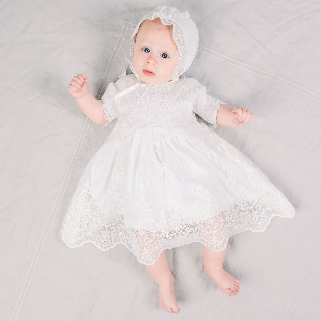 Children's Long Dress Baby Girl Baby Wedding Dress Dress Baptism Dress