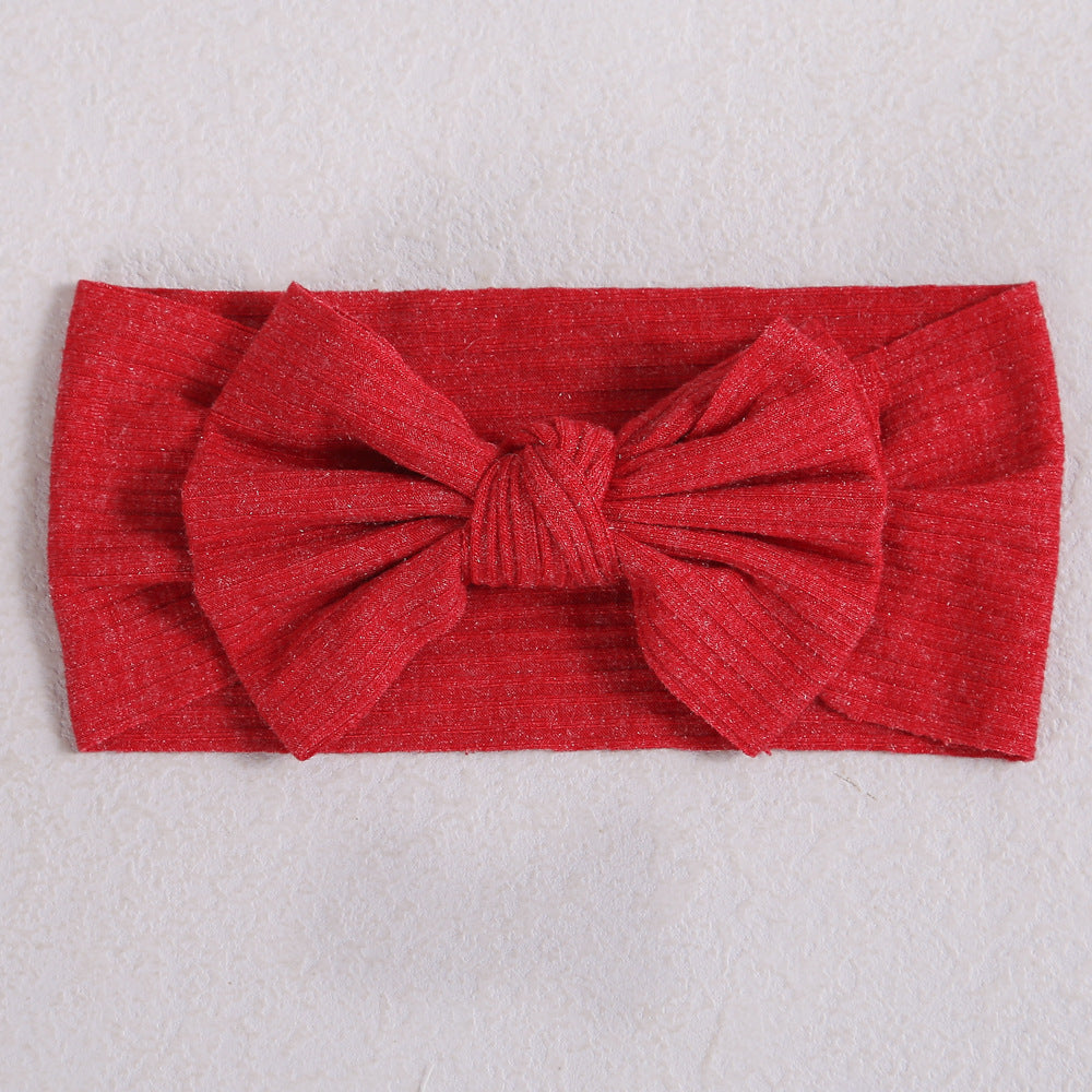 Children's Elastic Nylon Wide Bow Baby Hair Band