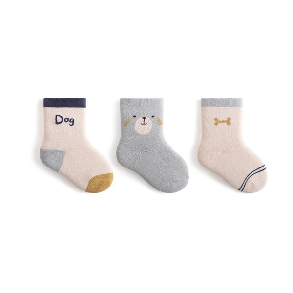 Terry Thickened Baby Socks Cartoon Mid-calf Baby's Socks Children's Cotton Socks