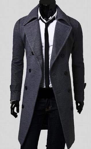 Men Long Trench Coat