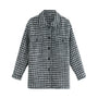 Women's houndstooth coat coat