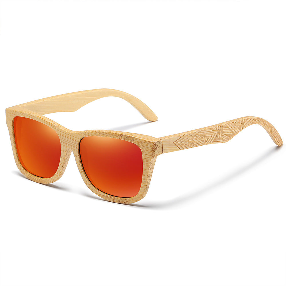 Polarized wooden sunglasses