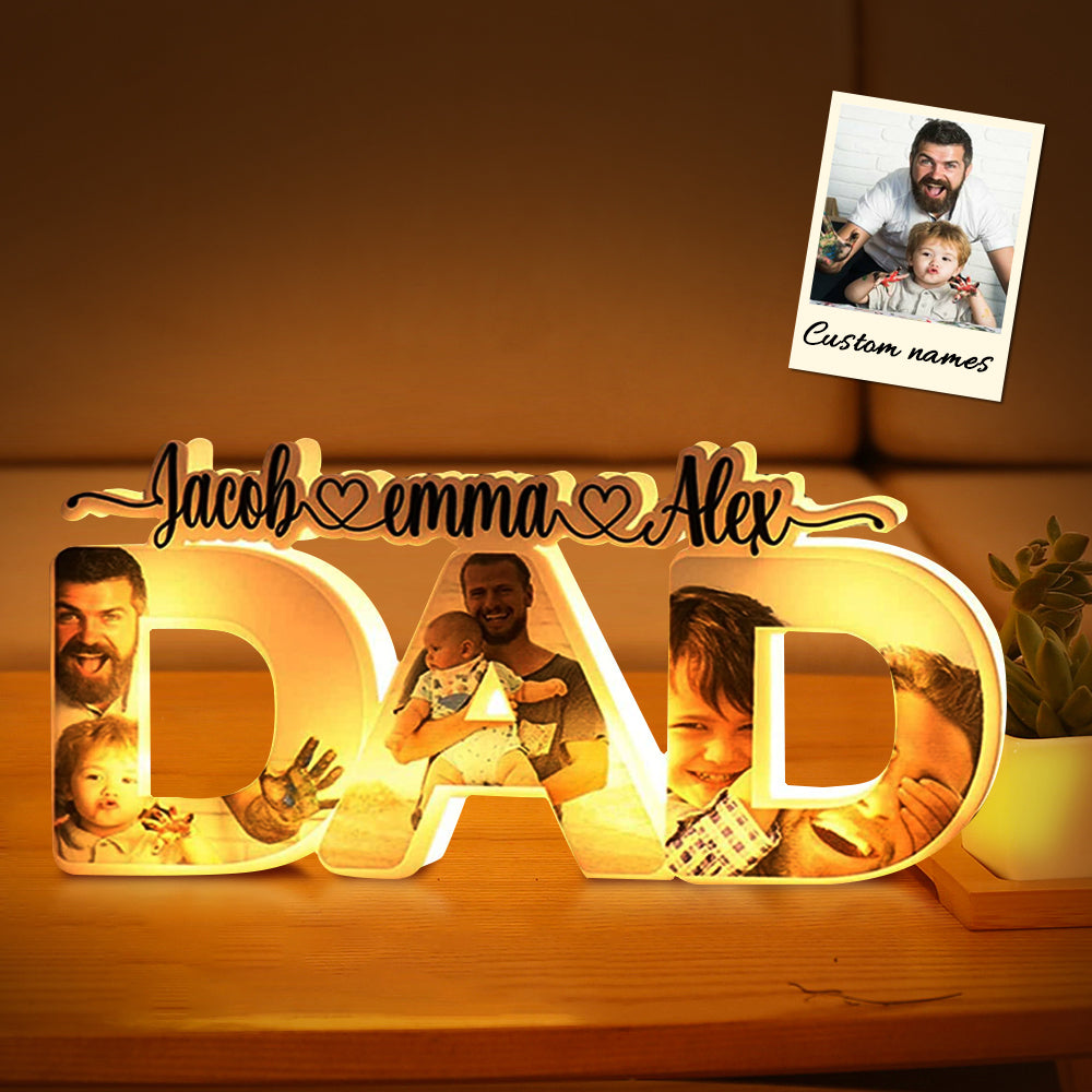 Personalized Dad Night Lamp Custom Acrylic with Name