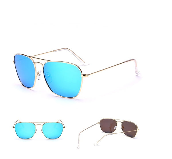 Metallic Sunglasses Real Film Couple Model Men And Women Colorful Real Polarized Sunglasses