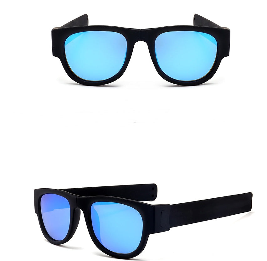 Bracelet Folding Sunglasses for Men and Women Polarized Sports Fashion Riding Pop-up Mirror Wrist Sunglasses