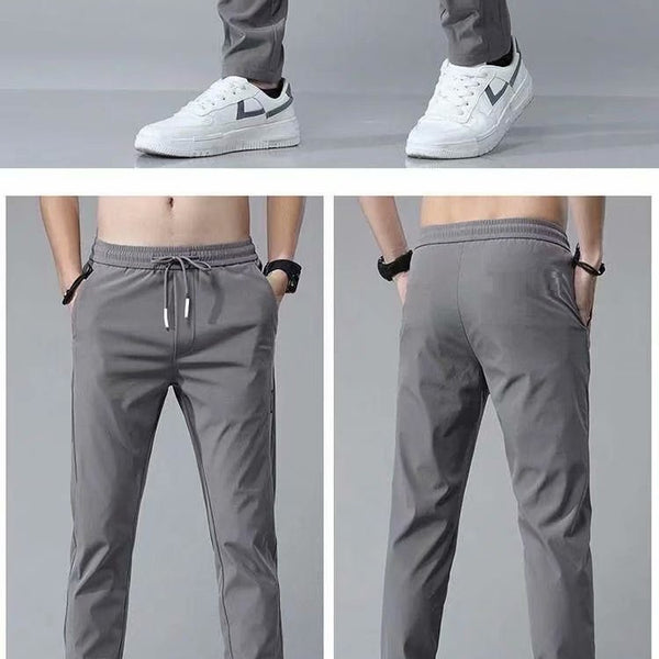 Drawstring Trousers Thin Casual Pants Korean Version Loose Straight Sweatpants Mens Clothing