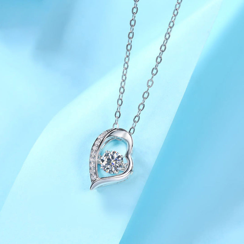 Heart Shaped Smart Love 0.5 Carat Moissanite Necklace