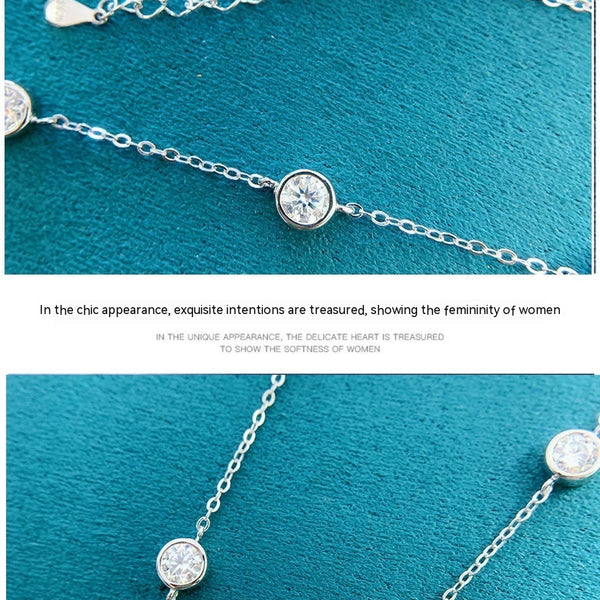 Sterling Silver S925 Moissanite Starry Necklace