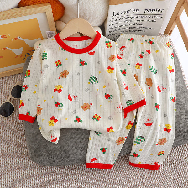 Summer New Children's Loungewear Boys Air Conditioning Clothes Korean Girls Cotton Thin Suit Baby Pajamas