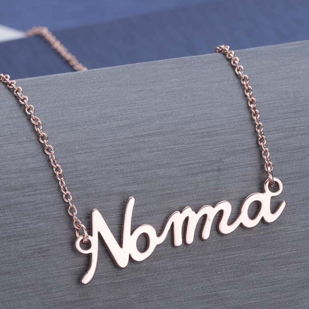 Customized Personalized Name Gold Copper Alloy Letter Pendant Necklace