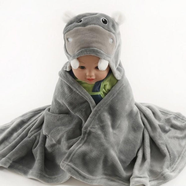 Baby fleece bath towel hooded towels bathrobe