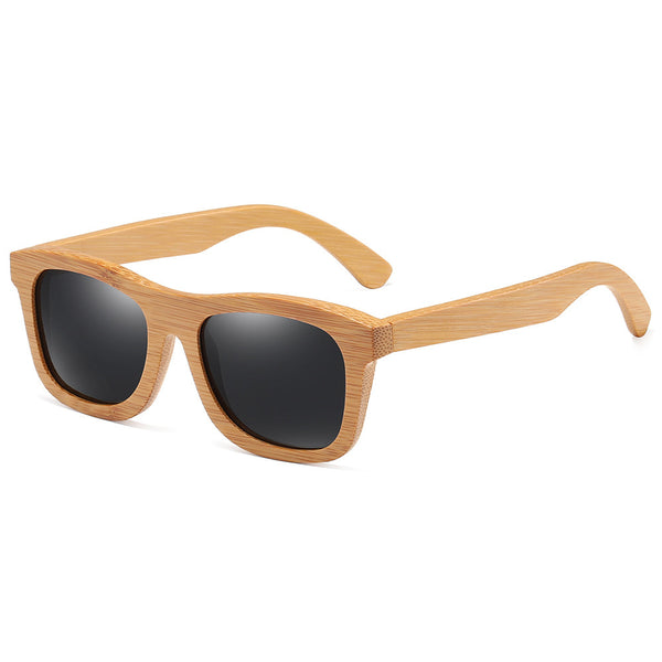 Polarized wooden sunglasses