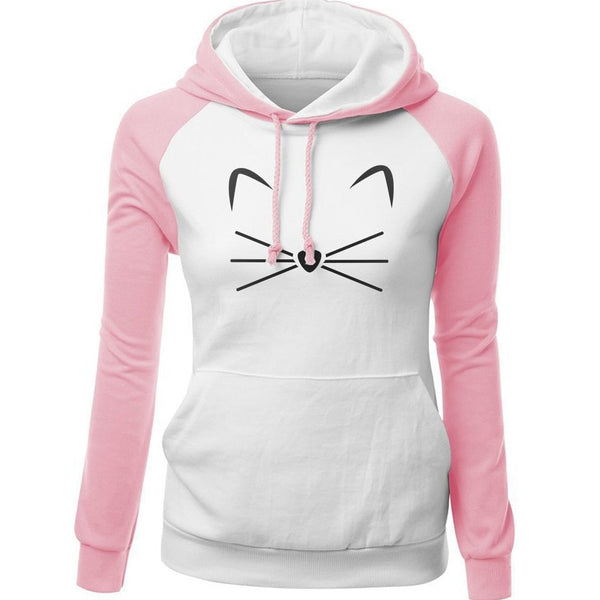 Cute Cat Woman Hoodies Sweater