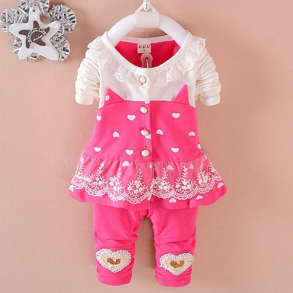 BibiCola Baby Girls Clothing Sets Toddle Tracksuits Kids Tops   Pants 2pcs Tracksuits Kids Girls Clothes Baby Girl Clothes Set