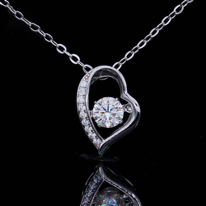 Heart Shaped Smart Love 0.5 Carat Moissanite Necklace