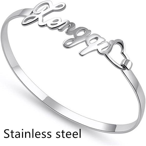 Customized Name Bracelet Personalized Custom Bangles Stainless Steel Jewelry