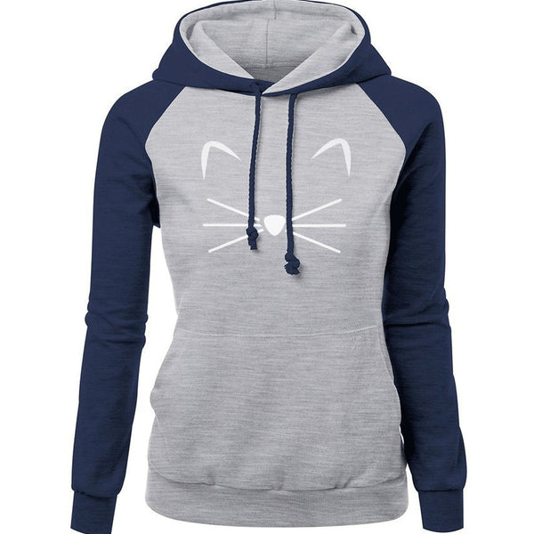 Cute Cat Woman Hoodies Sweater