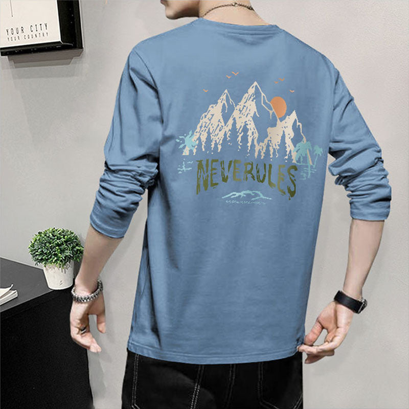 Men's Mountain Crew Neck Long Sleeve T-shirt