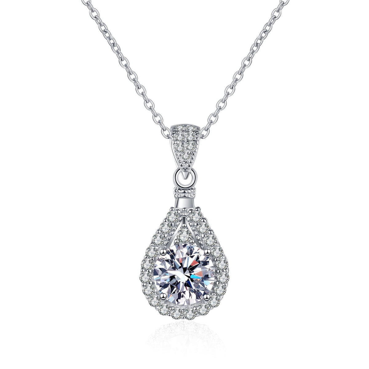 Sterling Silver Necklace For Women Moissanite Delicate