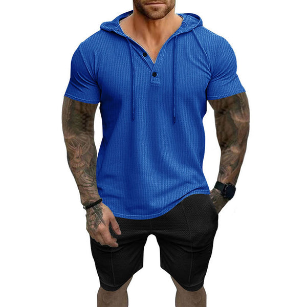 Casual Suit Short Sleeve Shorts Hooded T-shirt