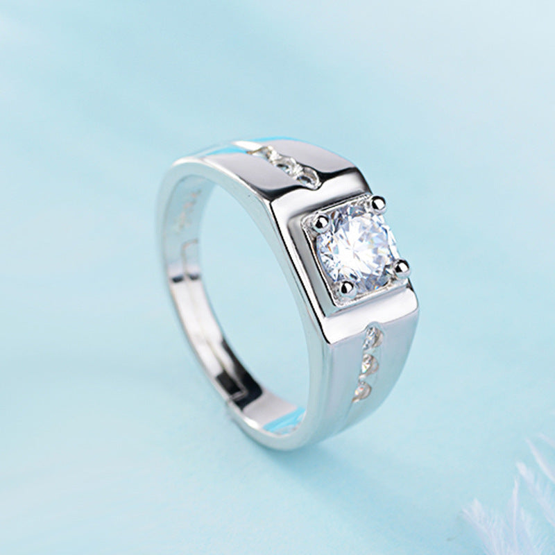 Men's Diamond Ring Moissanite Ring Fashion