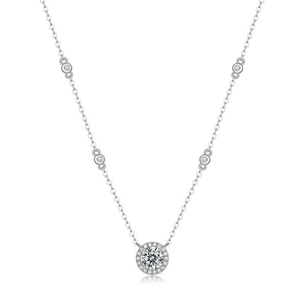 S925 Silver Necklace Moissanite Little Star Pendant