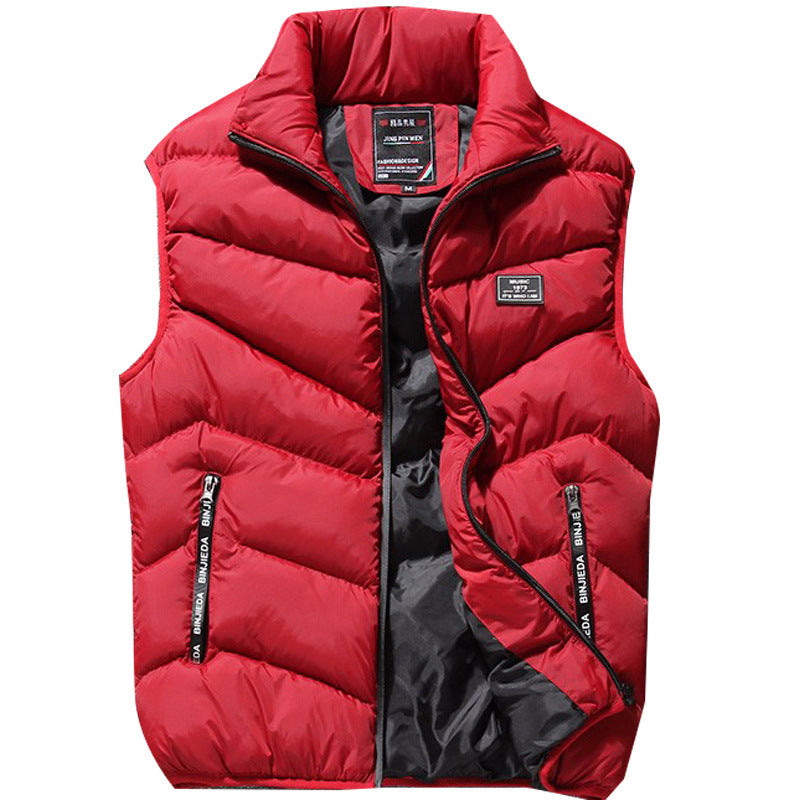 Large Size New Men's Autumn And Winter Down Cotton Vest Jacket