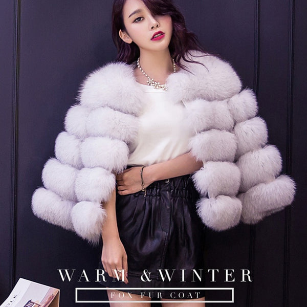 S-3XL Mink Coats Women Winter New Fashion FAUX Fur Coat Elegant Thick Warm Outerwear Fake Fur Jacket Chaquetas Mujer