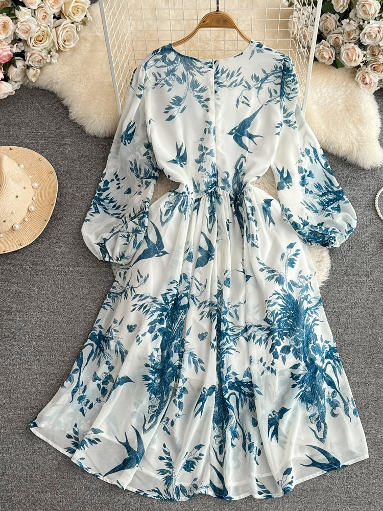 Women's Fashion Retro Chiffon Dress