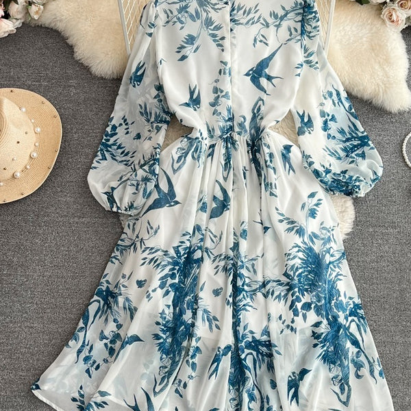Women's Fashion Retro Chiffon Dress