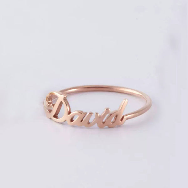 Customized Stainless Steel Name Ring