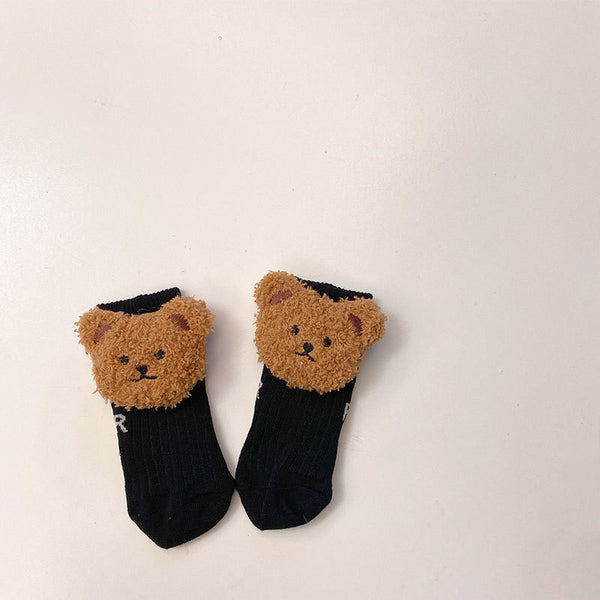 New Autumn And Winter Children's Socks Bear Tube Socks Doll For Babies Baby Socks