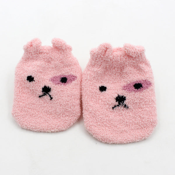 Autumn And Winter New Children Children's Socks Thick Coral Fleece Baby Floor Socks Non-slip Baby Socks Cartoon Children's Socks