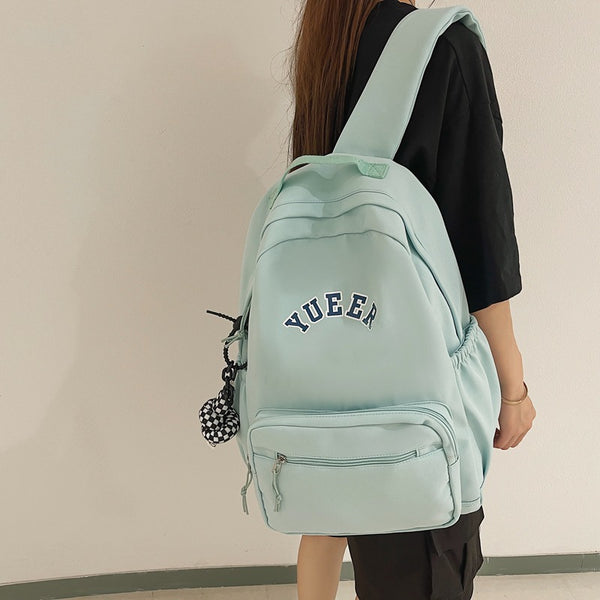 Simple Backpacks School Bags Student Girls Nylon Bag Women