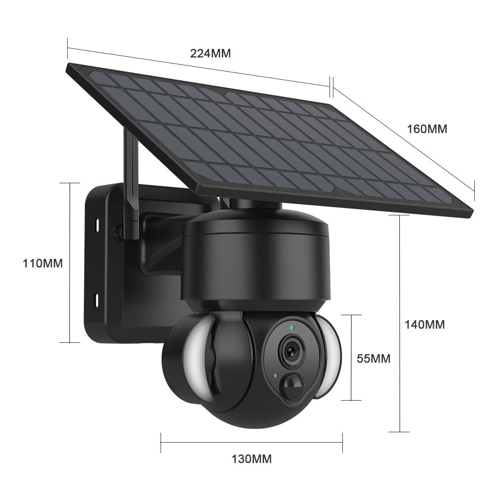 Solar-Powered PTZ IP Camera | Outdoor Wireless Security Camera with Solar Panel & Night Vision