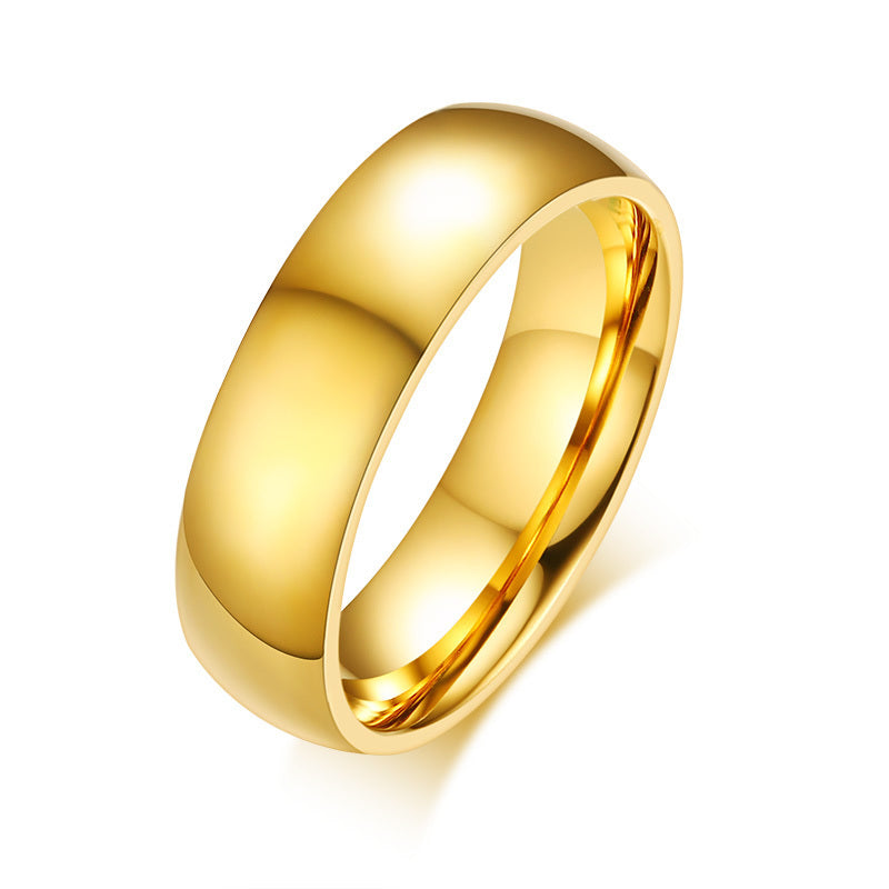 Golden stainless steel couple rings