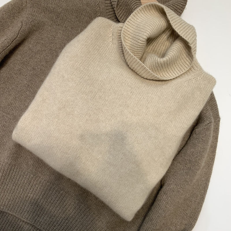 Lazy cashmere turtleneck cashmere sweater