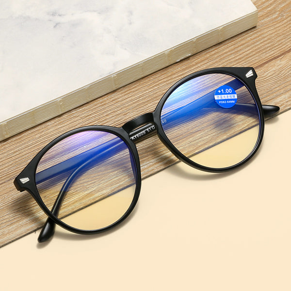 Anti-blue Light Retro Large Frame Reading Glasses