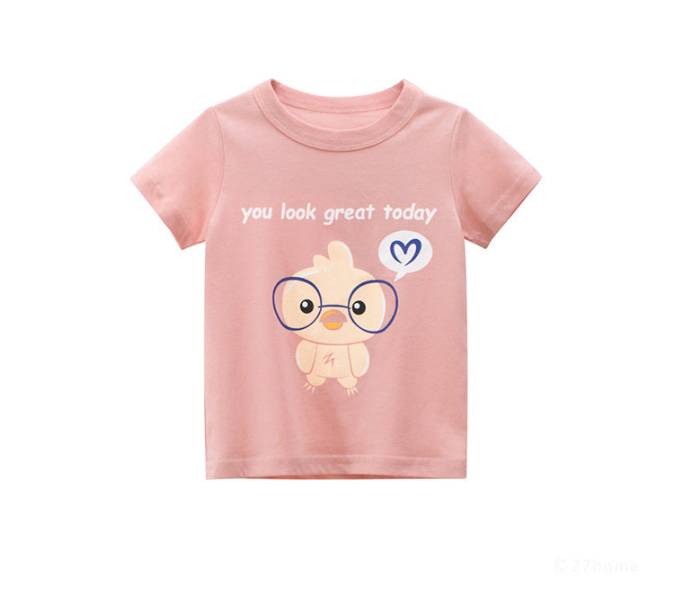 Baby Han Short-sleeved T-shirt Cute Girls' Top