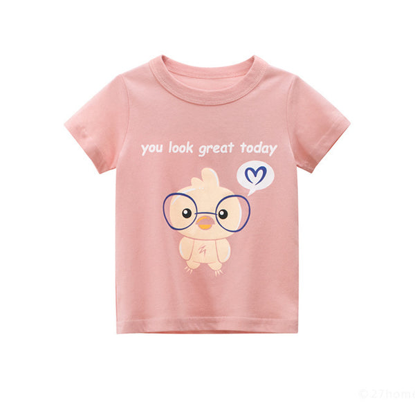 Baby Han Short-sleeved T-shirt Cute Girls' Top