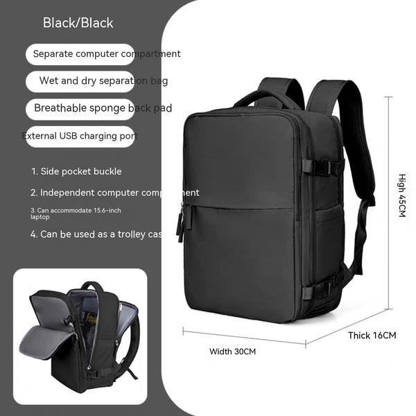 Travel Backpack for Men Women, Flight Approved Carry on Hand Luggage, Anti-Theft Business Laptop Large