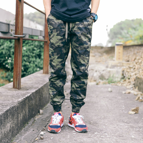 Cotton camouflage versatile beam casual pants high-end jogging loose feet trousers