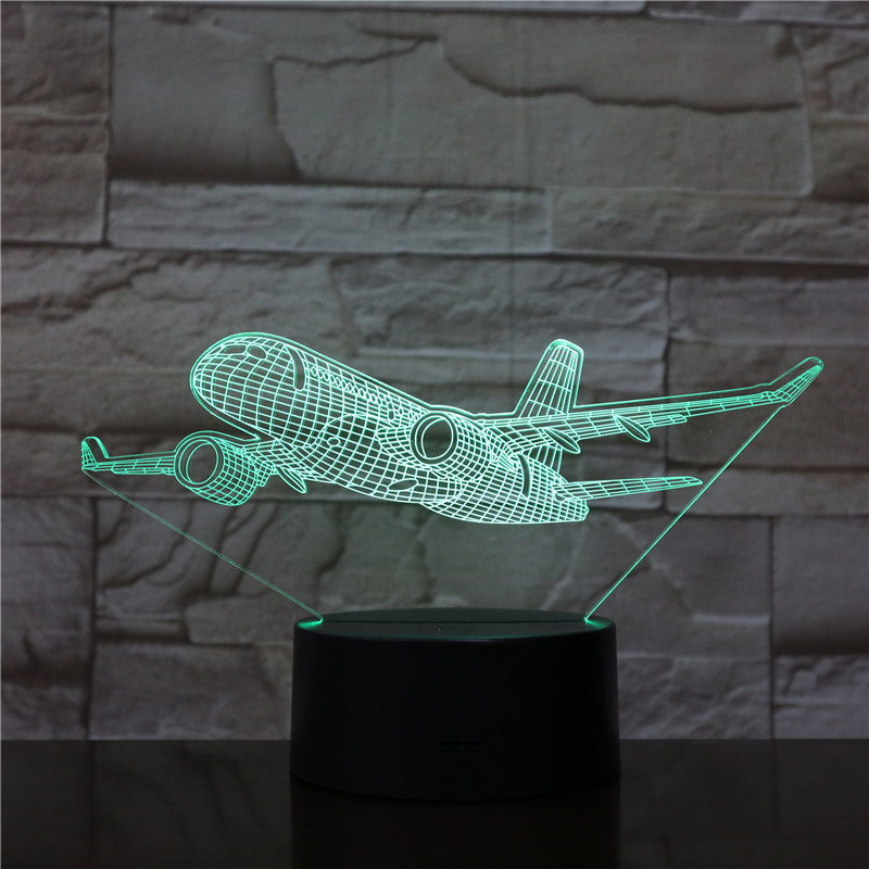 Custom 3d Lamp Airplane Hologram Baby Night Light Cool Name Customization Nightlight for Child Bedroom Decor 3d Led Night Light