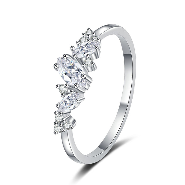 Women's 925 Sterling Silver Moissanite Ring