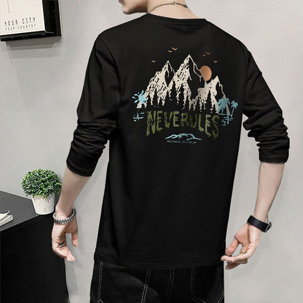 Men's Mountain Crew Neck Long Sleeve T-shirt