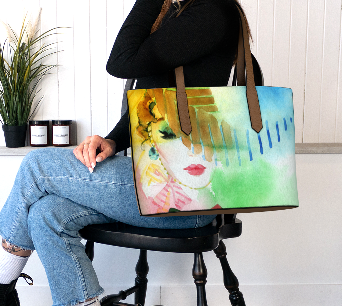 Divine Diva Leather Vegan Tote Bag